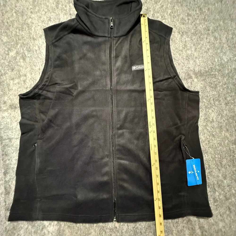 Columbia Mens Steens Mountain Full Zip‎ Fleece Vest Black Regular Fit XXL